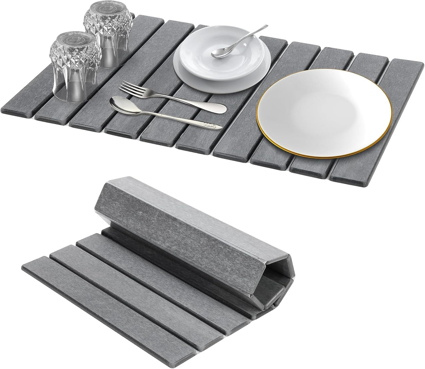 Homestead Goods Large Foldable Stone Dish Drying Mat