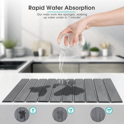 Homestead Goods Large Foldable Stone Dish Drying Mat