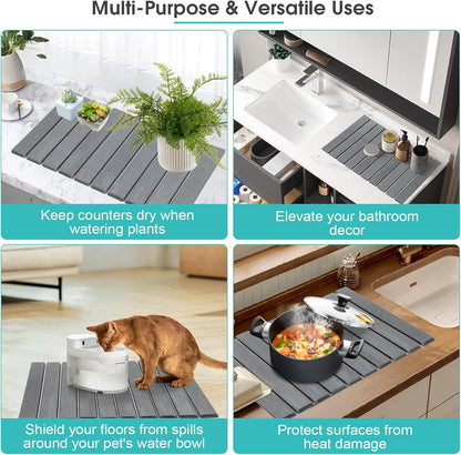 Homestead Goods Large Foldable Stone Dish Drying Mat